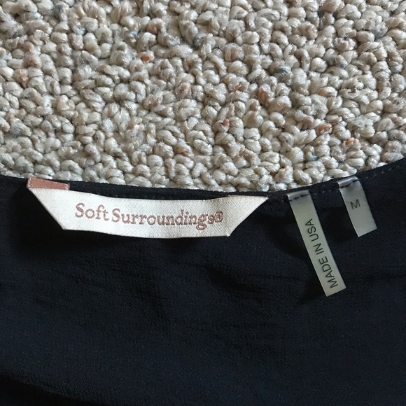 Soft Surroundings Black Asymmetrical Tank Top, EUC, M - Picture 4 of 12